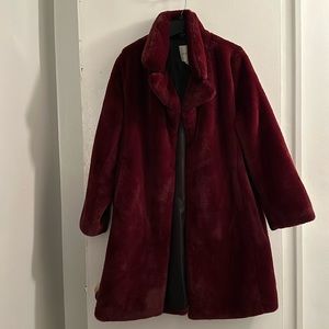 Avec Les Filles Faux Fur oversized coat